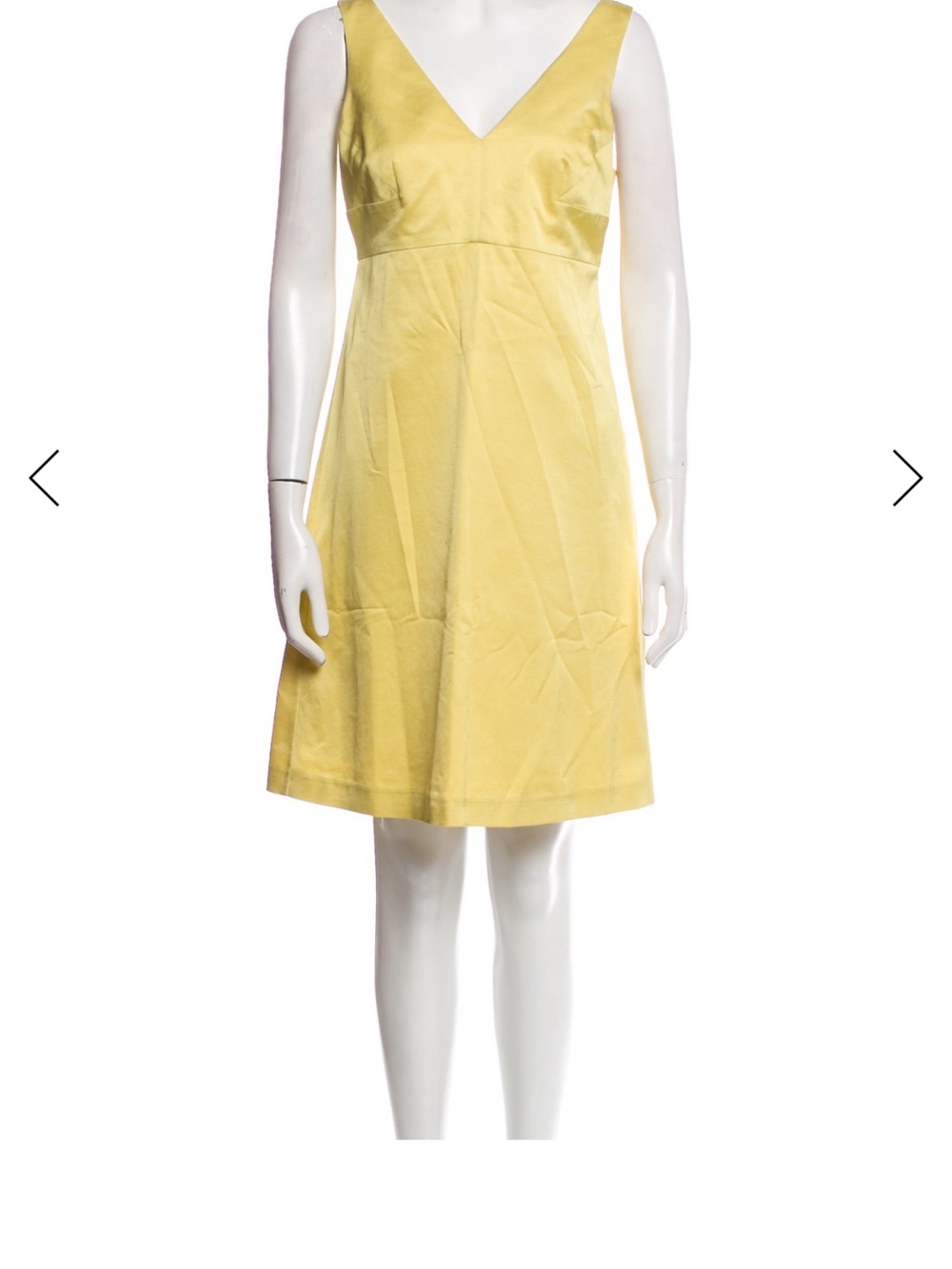 RED Valentino Sunlit Yellow V-Neck Mini Dress